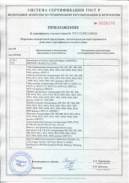 Сертификат на Дюбель-гвоздь потай 7